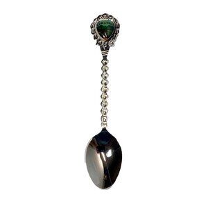 Arkansas‎ Souvenir Spoon 4.5" Silver Tone Enamel Shield Travel Memorabilia EUC
